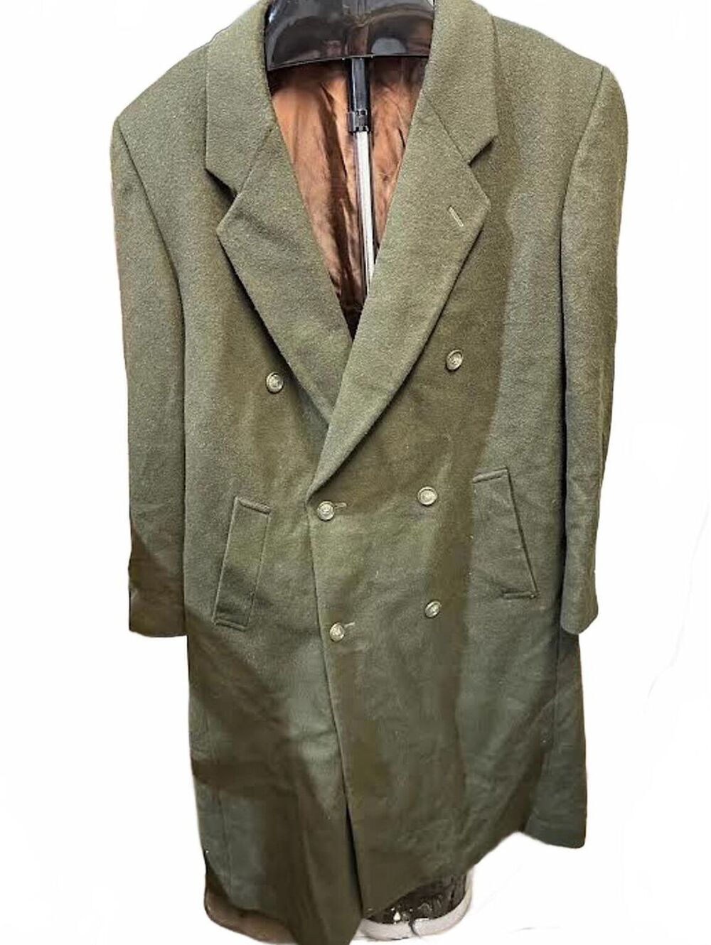Vintage Alfani Macy's Green Double Breasted Overcoat